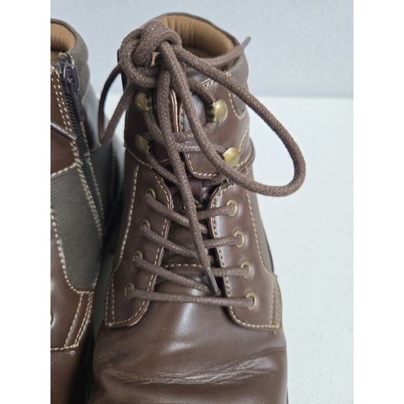 Steve‎ Madden Men\'s Size 11M Faux Leather Classic Chukka Lace Up Boots w/Zipper main image 5